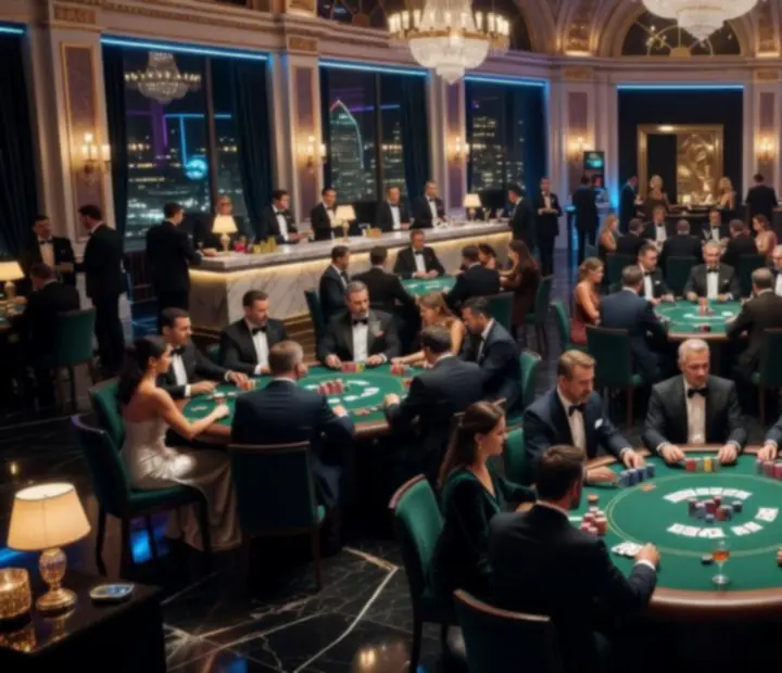 Kolaż zdjęć z różnych wieczorów Poker Night organizowanych przez Zagravio